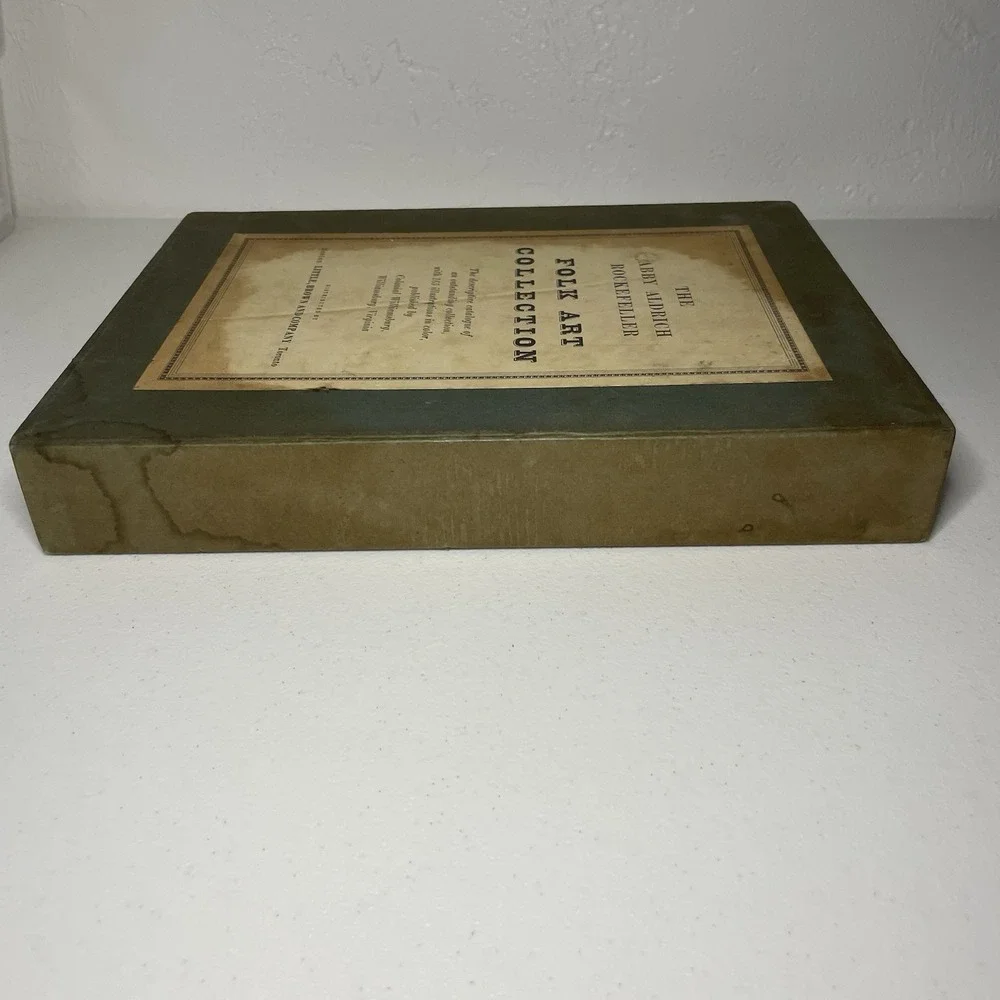 Vtg 1st‎ Edition Abby Alderich Rockefeller Folk Art Collection Book & Box 1957